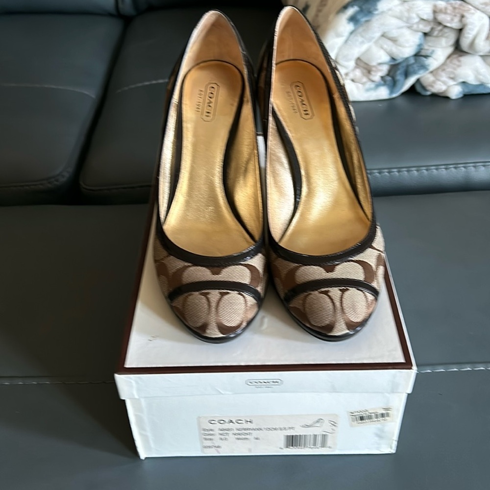Coach wedge heels size 9